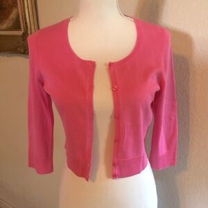 Pink Women's Cardigan Cropped Sweater by Lilly Pulitzer